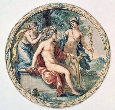 Apollo with his Lyre, Mercury and a Muse by Giovanni Battista Cipriani